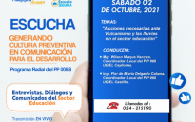 DGP #PREVAED | ¡No te olvides mañana! 📻📖 Programa de Radial: “Generando Cultura Preventiva en Comunicación para el Desarrollo”